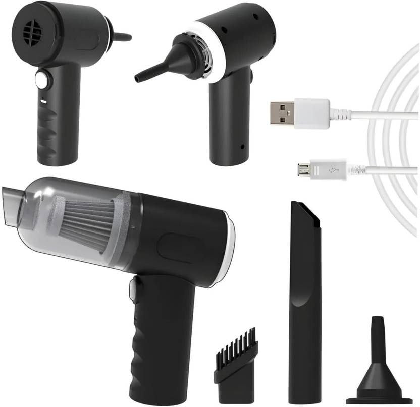 3-in-1 Portable Mini Vacuum Cleaner & Air Blower | USB Rechargeable | For Car, Home & Electronics Cleaning