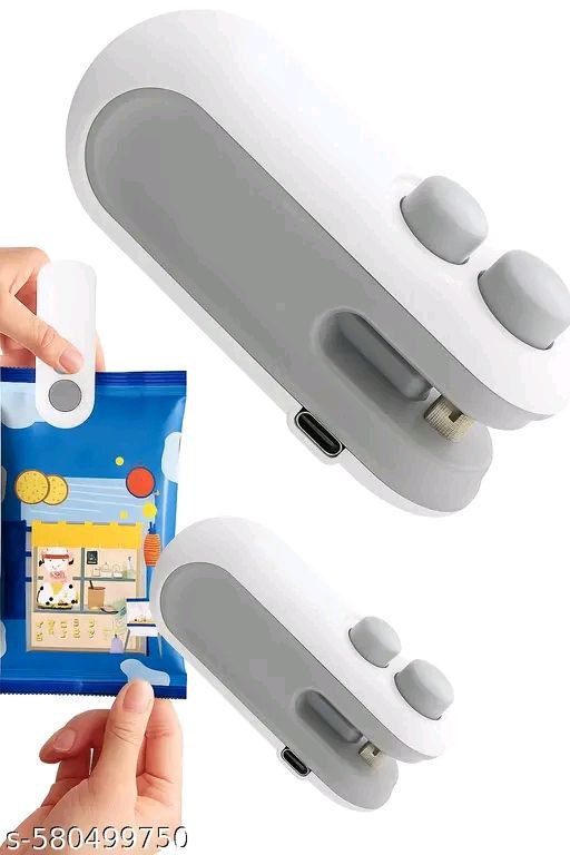 2-in-1 Mini Sealer & Cutter | Portable USB Rechargeable Heat Sealer for Food Storage Bags | Snack Bag Resealer